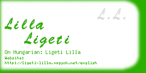 lilla ligeti business card